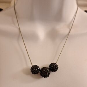 Elegant Black Beaded Necklace